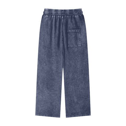 Last Nebula Acid Wash Straight Leg Sweatpants - 360 GSM - LAST NEBULA