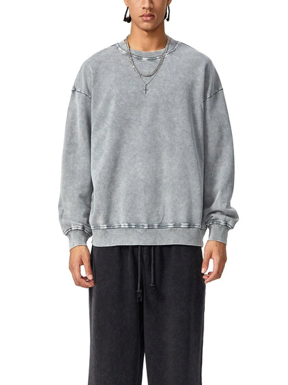 Astronaut Vision Acid Wash Oversize Sweater - 360 GSM