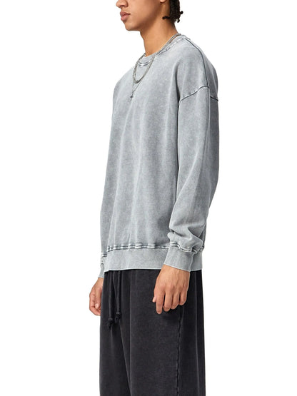 Astronaut Vision Acid Wash Oversize Sweater - 360 GSM