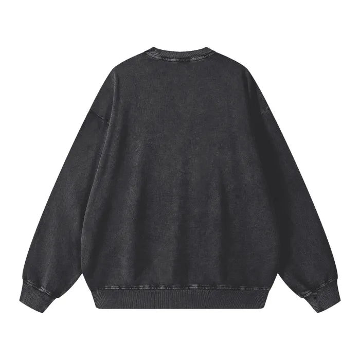Astronaut Vision Acid Wash Oversize Sweater - 360 GSM
