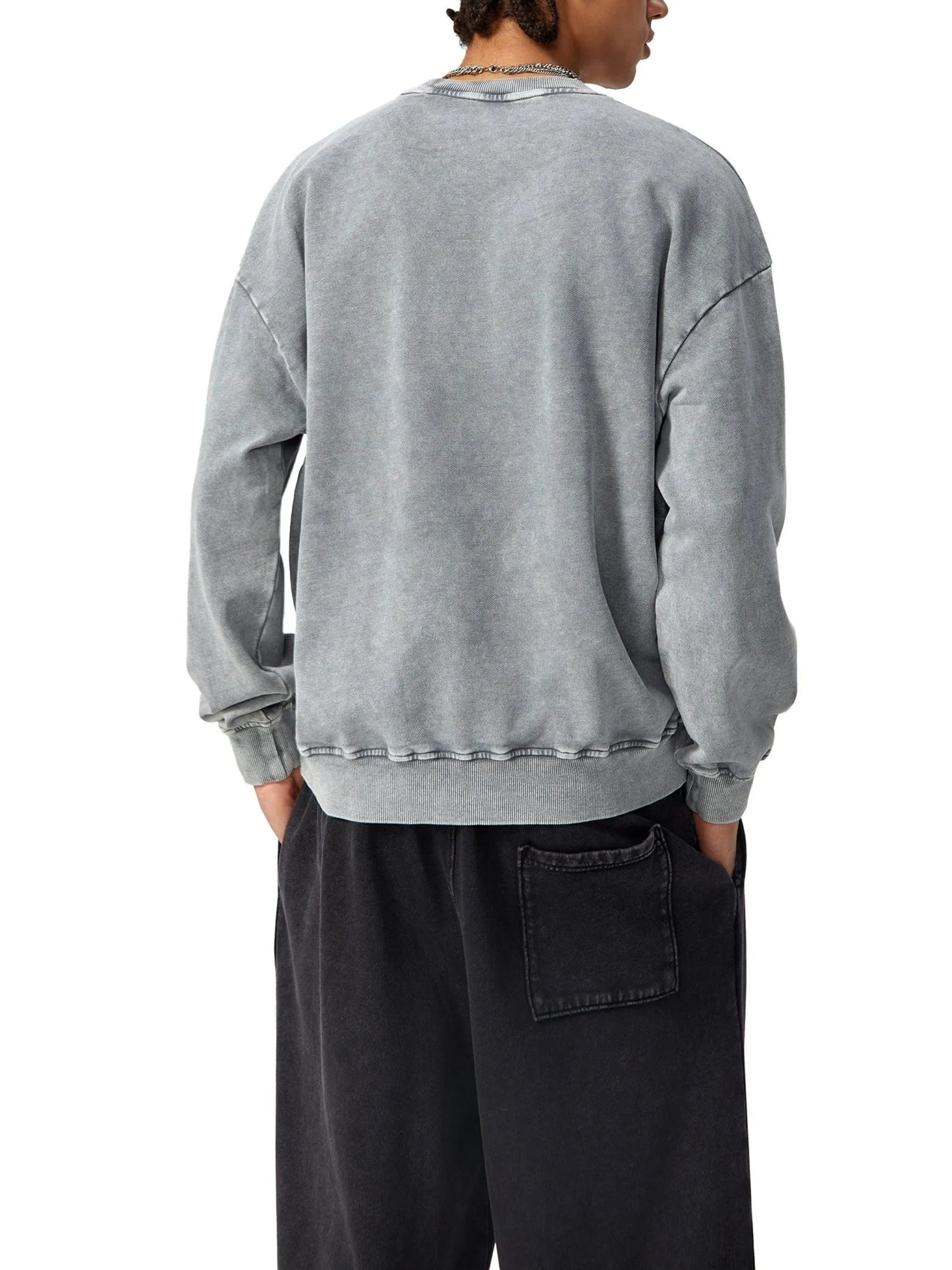 Astronaut Vision Acid Wash Oversize Sweater - 360 GSM