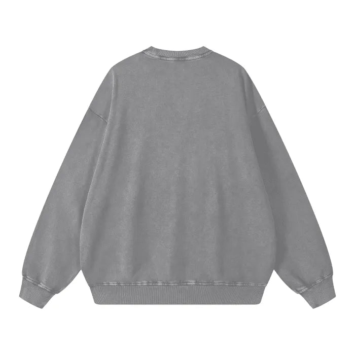 Astronaut Vision Acid Wash Oversize Sweater - 360 GSM