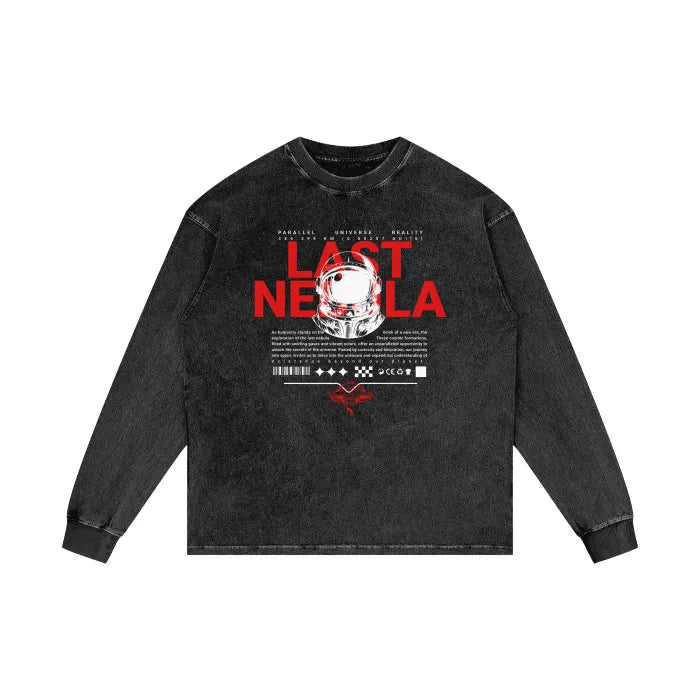 Astronaut Vision Acid Wash Oversize Sweatshirt - 360 GSM