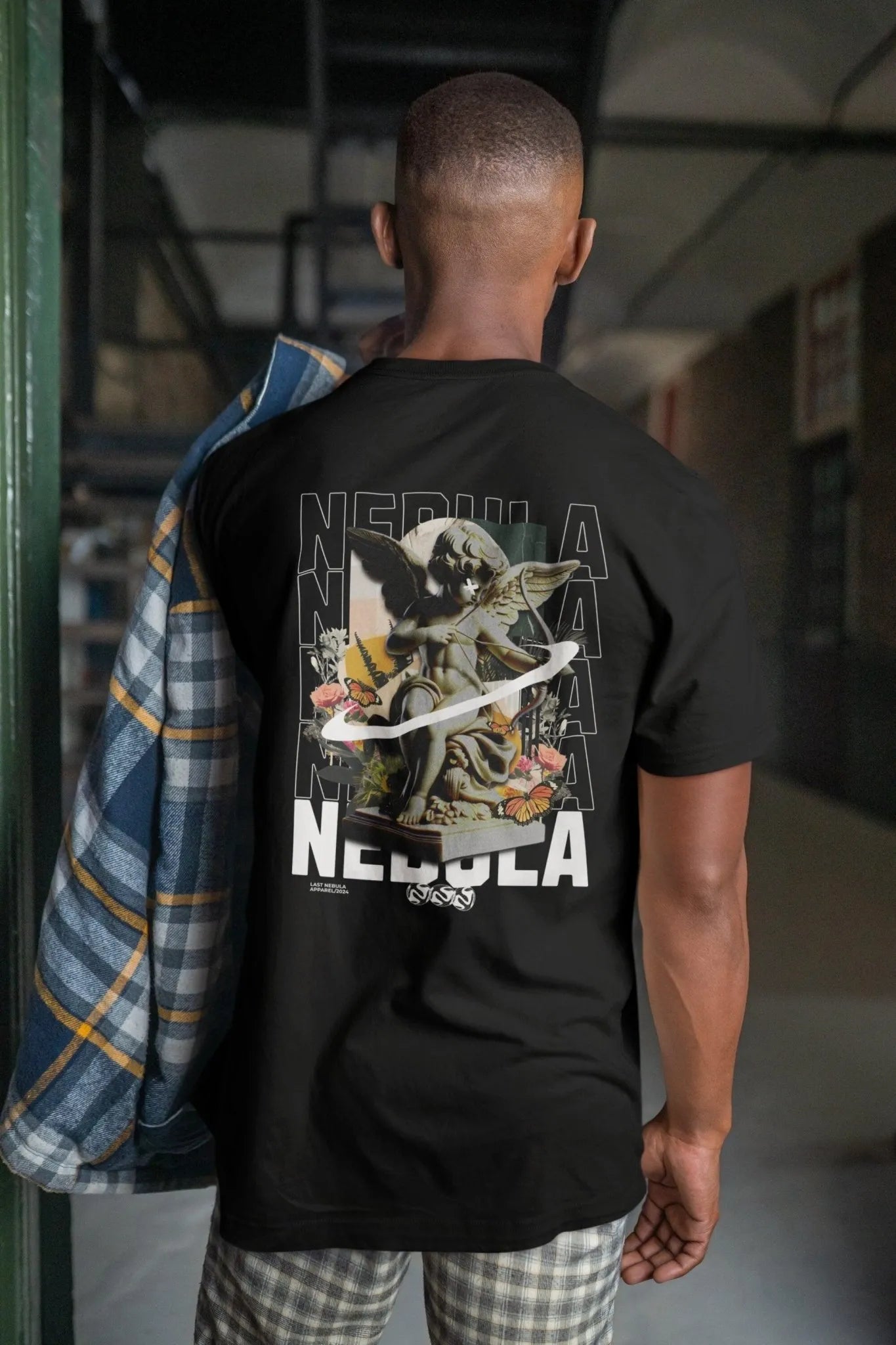 Celestial Cupid: Guardian of the Nebula T-Shirt (Unisex)