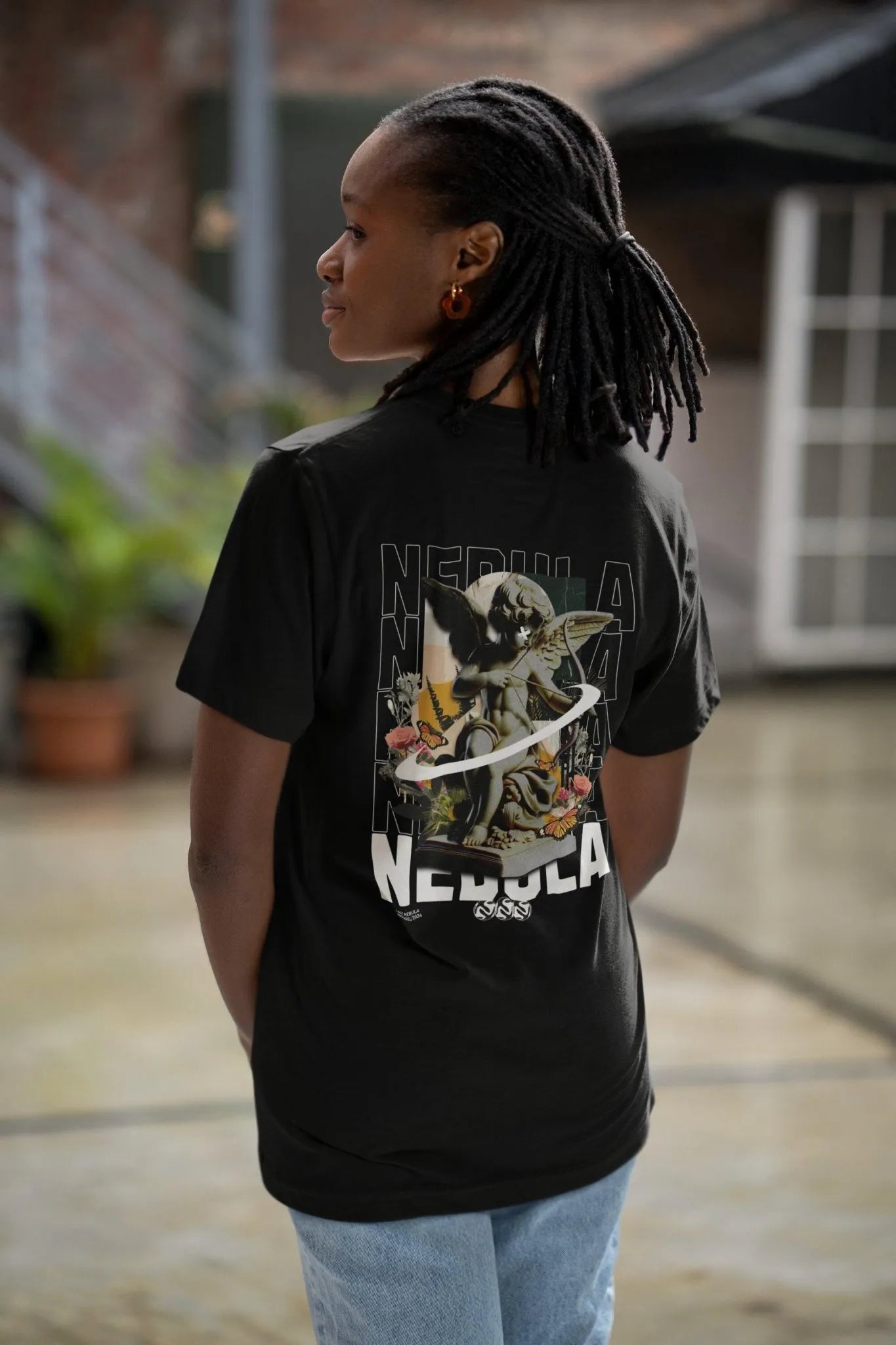 Celestial Cupid: Guardian of the Nebula T-Shirt (Unisex)
