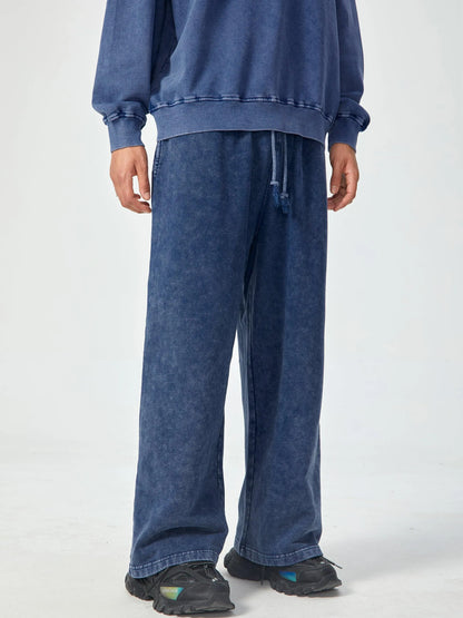 Last Nebula Acid Wash Straight Leg Sweatpants - 360 GSM